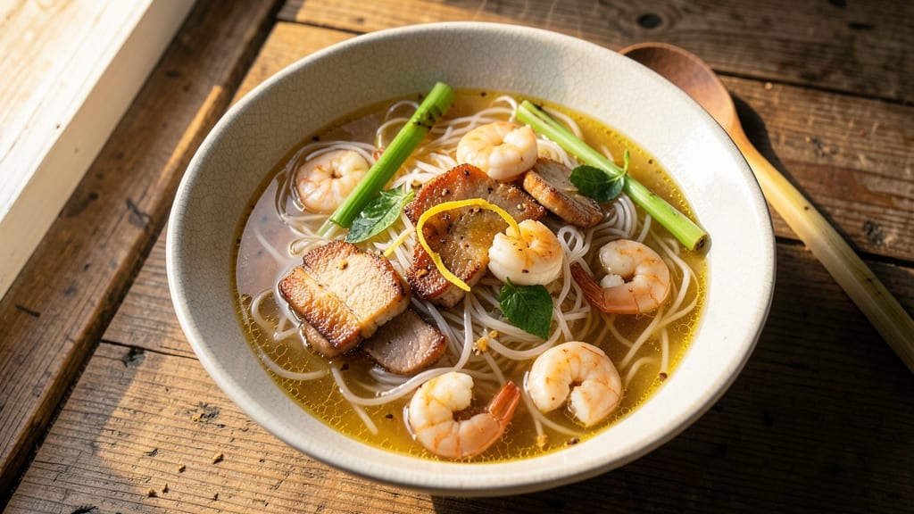 Bee Hoon Soup Recipe: Silky Noodles in Aromatic Lemongrass Broth
