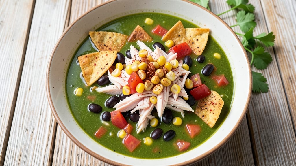 5-Can Chicken Tortilla Soup Recipe: Crispy Tortilla Strips and Smoky Tomato Velout