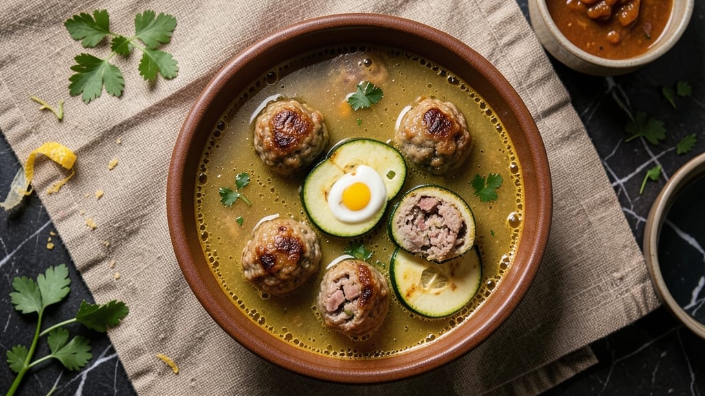 Albondigas Soup Recipe with Zucchini: Meatballs That Melt in Creamy Tomato Broth