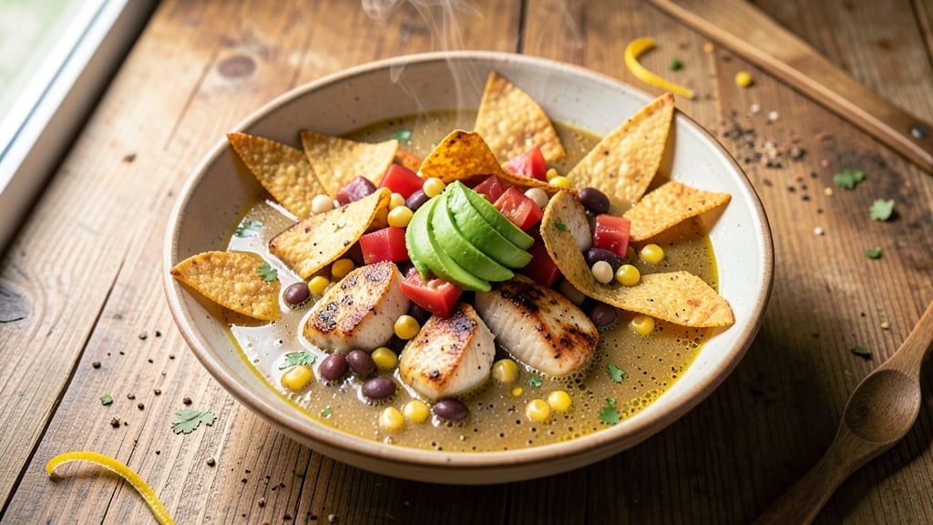 BJ's Restaurant Tortilla Soup Recipe: Crispy Corn Tortilla Crunch and Smoky Tomato Velout