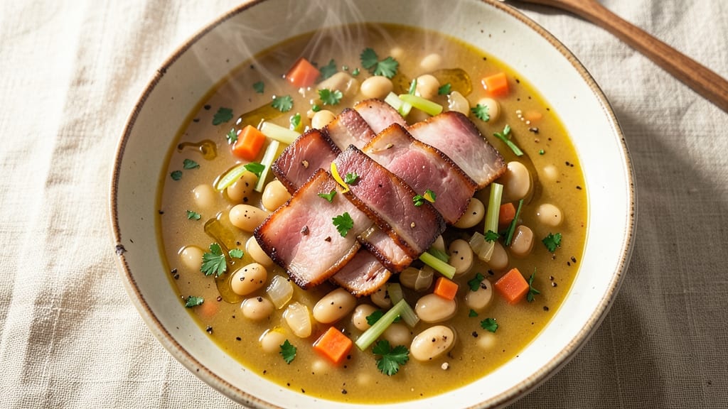 Ham and Butter Bean Soup Recipe: Smoky Ham and Silky Bean Harmony