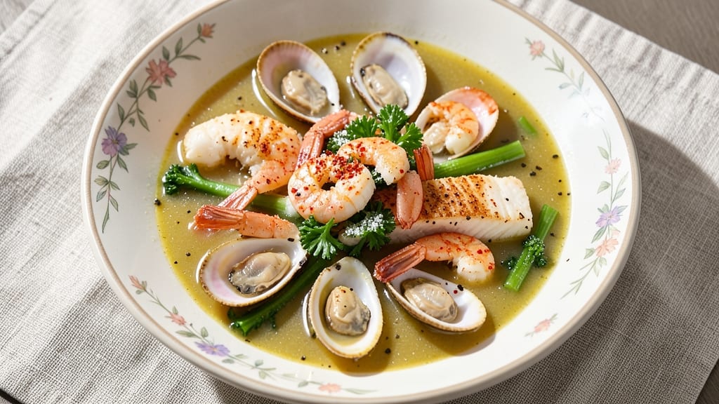 7 Mares Seafood Soup Recipe: Sicilian Spice and Crispy Celery Crowns