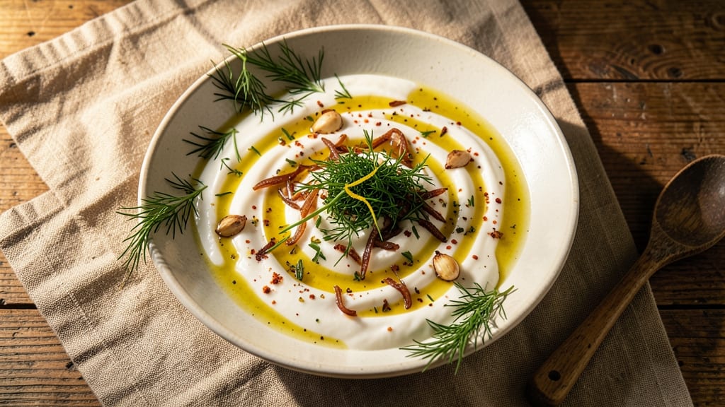 Beyran Soup Recipe: Silky Yogurt-Broth Harmony With Crispy Celery Topping