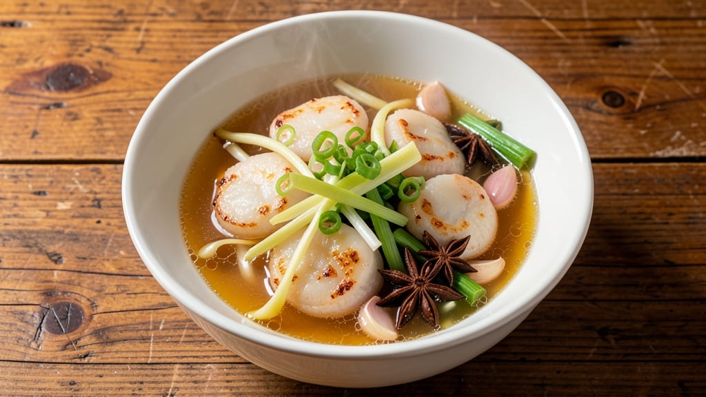 Chinese Scallop Soup Recipe: Fragrant Ginger-Lemongrass Broth With Silky Scallops