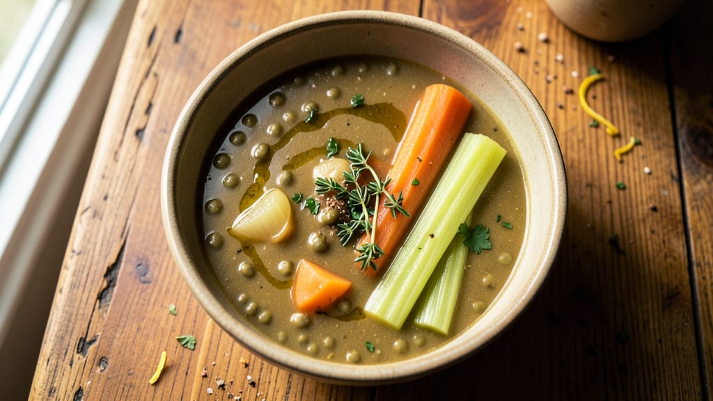 Best Vegetarian Split Pea Soup Recipe: Slow-Cooker Creaminess With Celery Crown Crunch