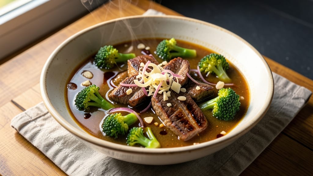 Beef House Broccoli Soup Recipe: Deep Umami Broth With Silky Beef Chunks