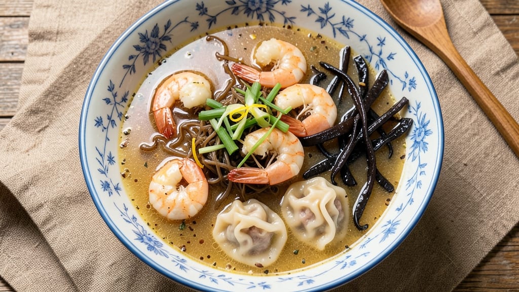 Authentic Shrimp Wonton Soup Recipe: Fragrant Broth and Silky Dumplings