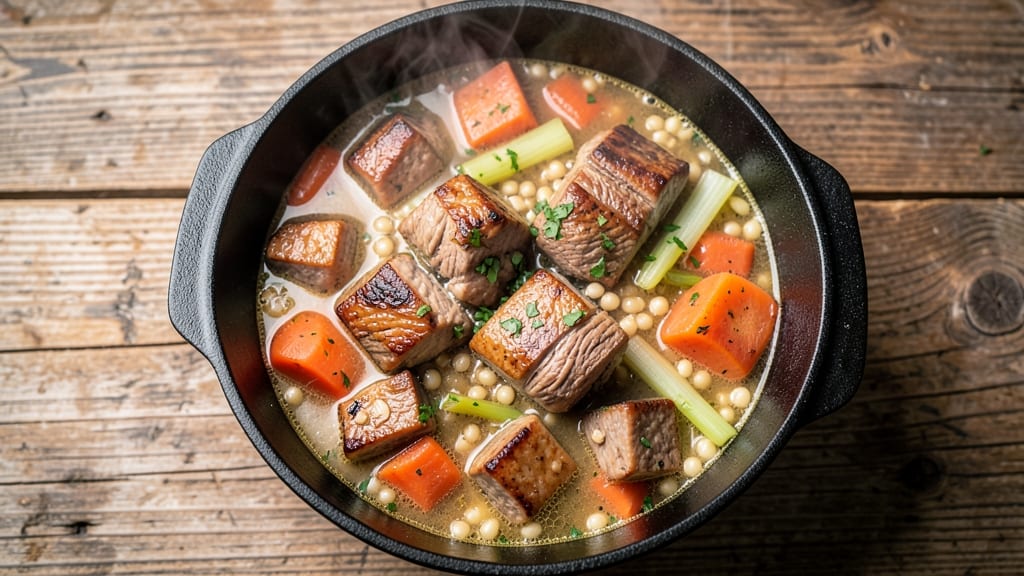 Beef Barley Soup Recipe Dutch Oven: Hearty Dutch Oven Simmer With Tender Beef and Chewy Barley