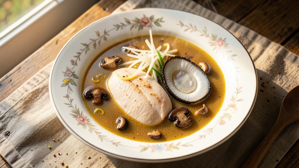 Abalone and Chicken Soup Recipe: Briny Ocean Meets Silky Broth Harmony