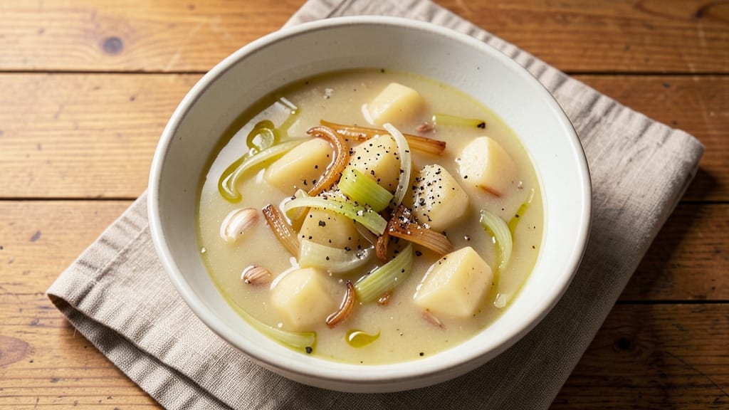 Au Bon Pain Potato Leek Soup Recipe: Velvety Smoothness With Toasted Garlic Crunch