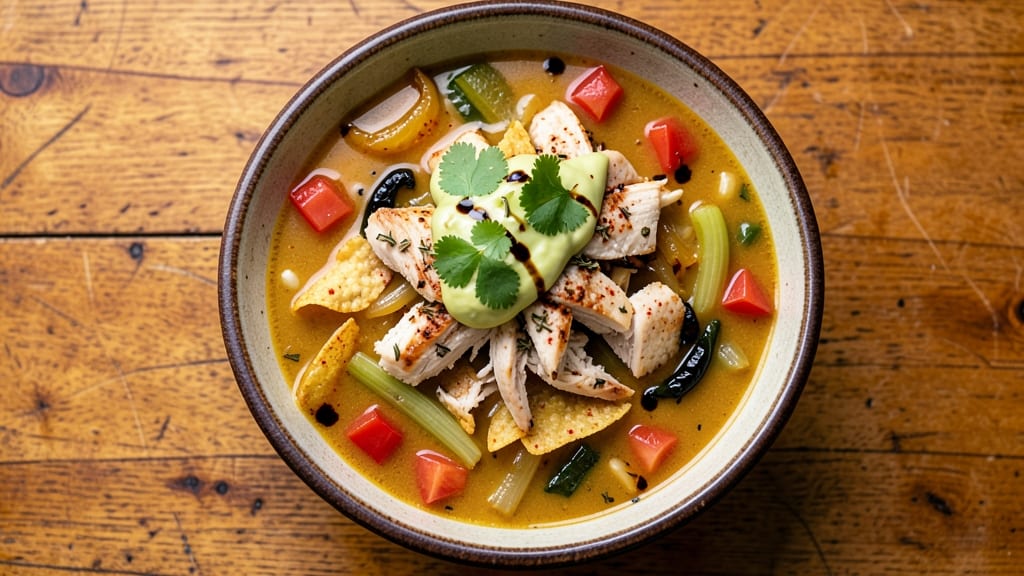 Authentic Tortilla Soup Recipe From Scratch: Homemade Broth With Crispy Corn and Avocado Toppings
