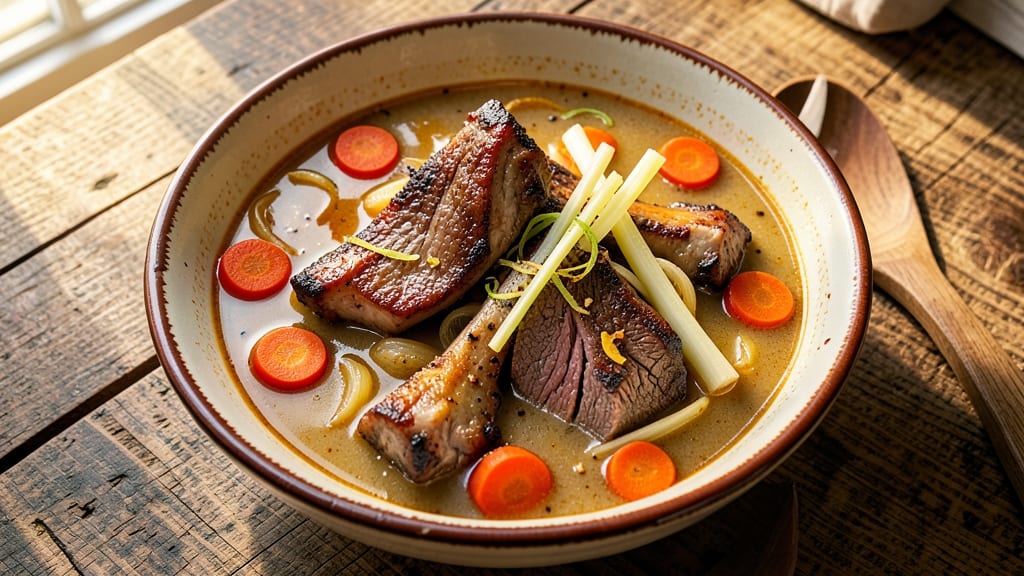 Beef Soup With Bone and Meat Recipe: Rich Broth and Fall-Off-Bones Tenderness