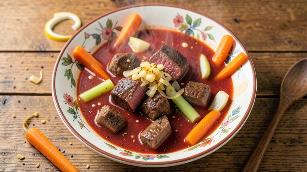 Beef Vegetable Soup Recipe With Tomato Sauce: Savory Depth From Slow-Simmered Beef and Veggies