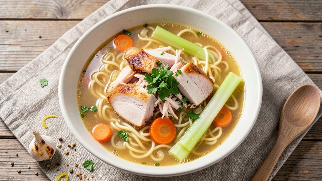 Awesome Chicken Noodle Soup Recipe: Homemade Dumplings and Silky Broth Harmony