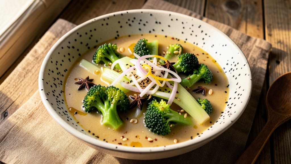 Asian Broccoli Soup Recipe: Fragrant Ginger and Star Anise Harmony