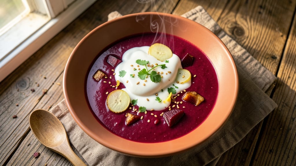 Beetroot and Ginger Soup Recipe: Earthy-Spiced Velvety Bowl with Zesty Kick