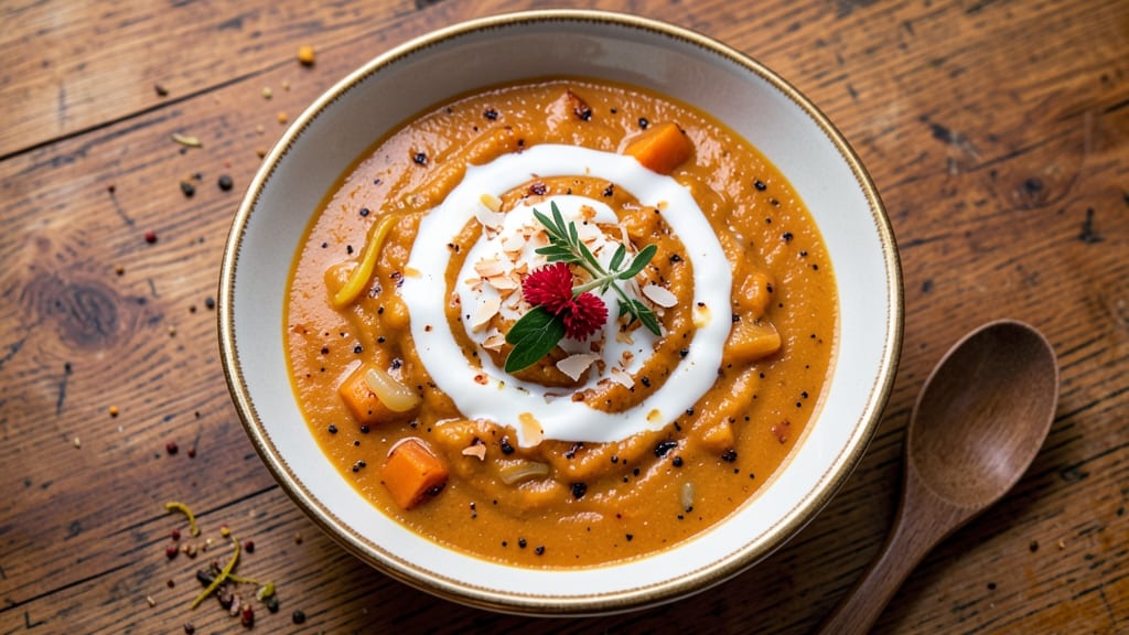 5 Star Pumpkin Soup Recipe: Spiced Velouté With Toasted Seeds & Creamy Swirl