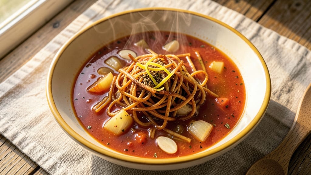 Authentic Fideo Soup Recipe: Toasted Rice Noodles in Smoky Tomato Broth