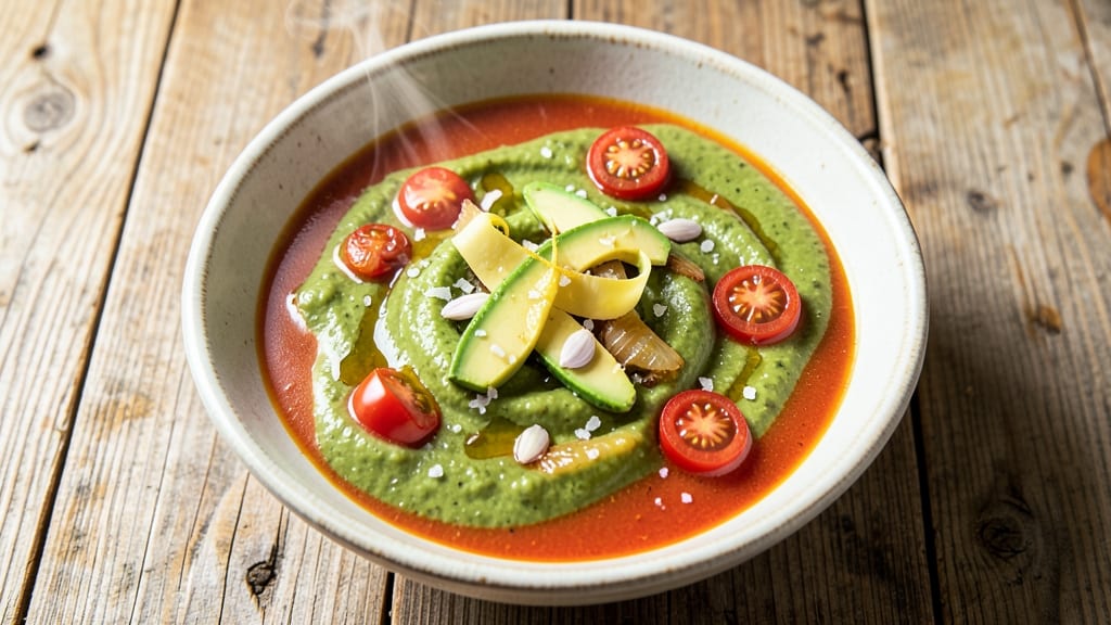 Avocado Tomato Soup Recipe: Silky Avocado Blend With Bright Tomato Zing