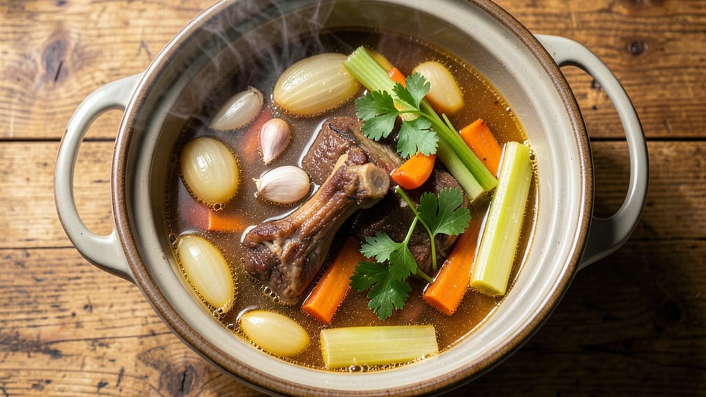 Beef Broth Soup Recipe Slow Cooker: Deep Umami Flavor From Bones and Herbs