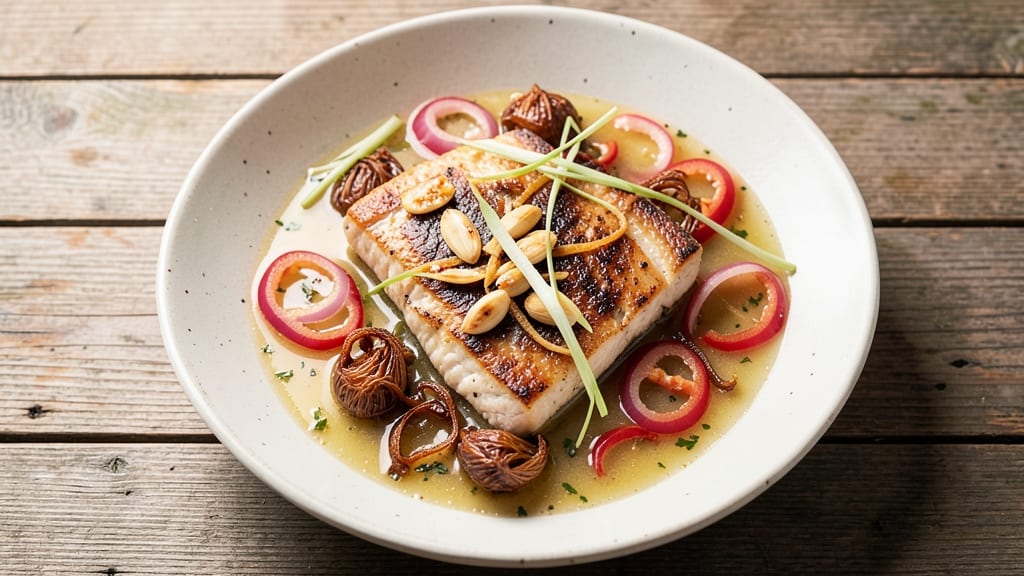 Barramundi Fish Soup Recipe: Crispy Shallot Lace and Citrus-Kissed Broth