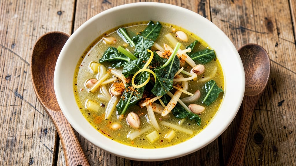 Alkaline Vegetable Soup Recipe: Gut-Friendly Greens and Golden Turmeric Glow