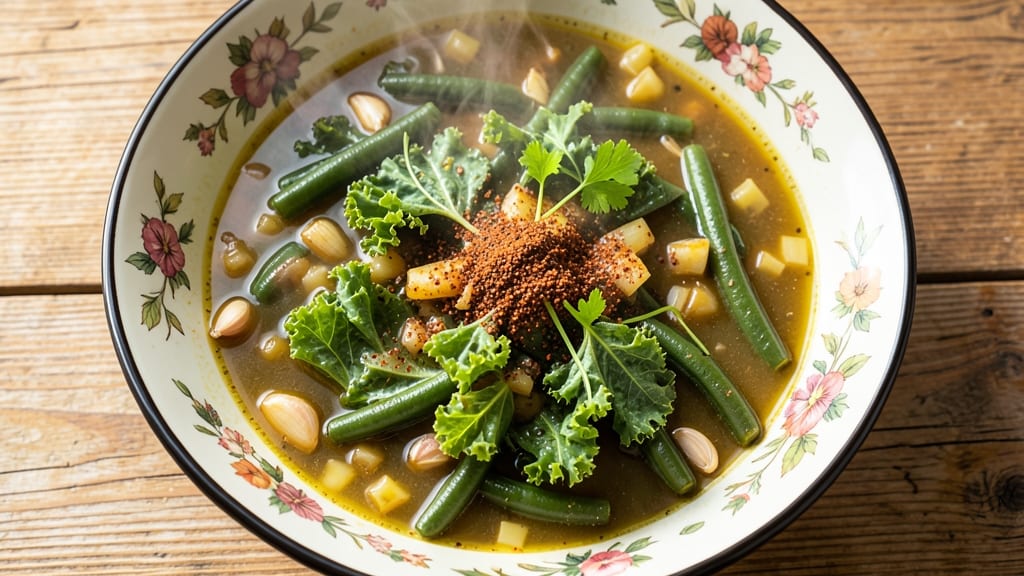 Azorean Green Beans and Kale Soup Recipe: Earthy Herb Harmony in One Pot