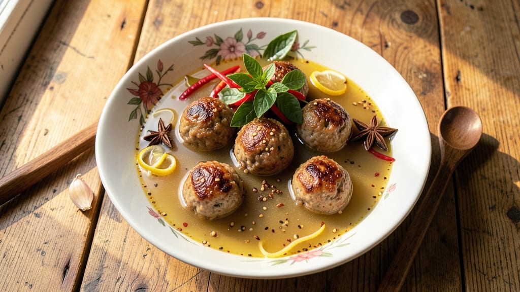 Asian Pork Meatball Soup Recipe: Fragrant Ginger-Lemongrass Broth Magic