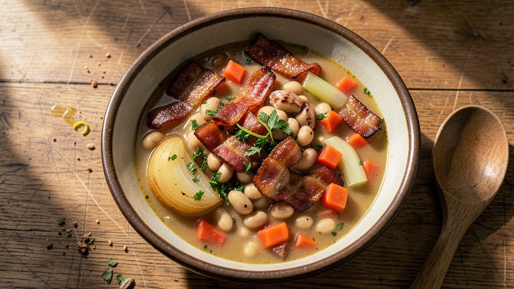 Bean and Bacon Soup Recipe With Canned Beans: Smoky Bacon Bites and Creamy Bean Harmony