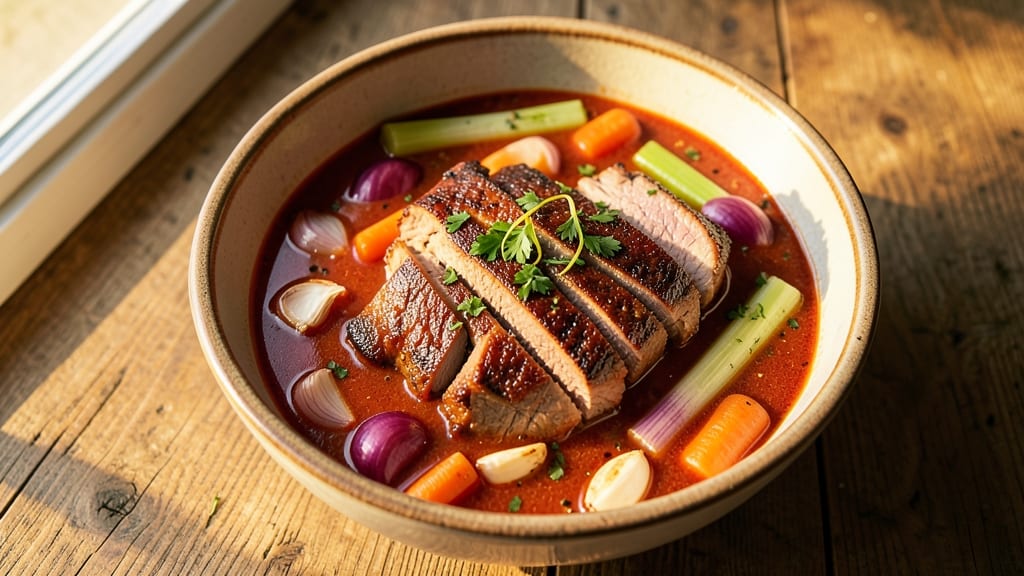 Beef Pot Roast Soup Recipe: Slow-Braised Richness With Celery Crown Crunch