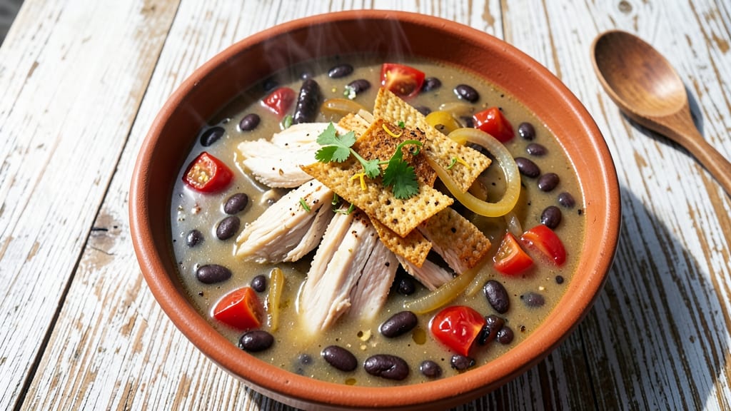 Alamo Cafe Tortilla Soup Recipe: Smoky Chipotle Heat and Crispy Corn Topping