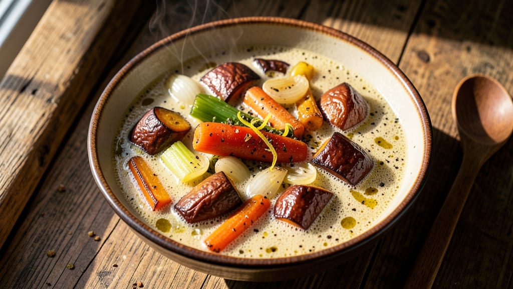 American Bounty Vegetable Soup Recipe: Roasted Root Depth Meets Herbal Freshness