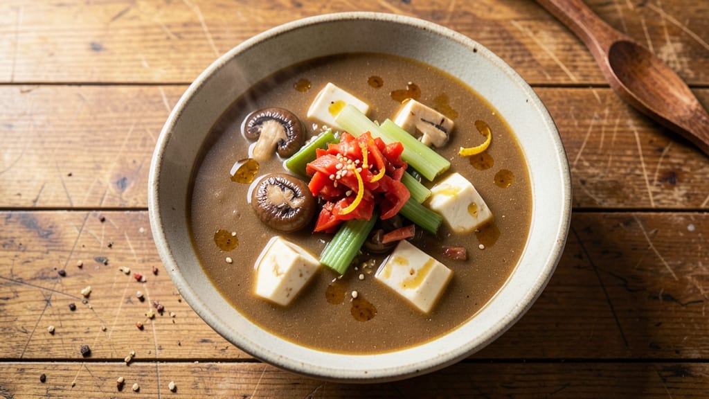 Bibibop Miso Soup Recipe: Fermented Umami Bomb with Crispy Celery Crowns