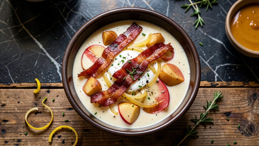 Apple Barn Loaded Potato Soup Recipe: Sweet Apple Crunch Over Creamy Cheddar Clouds