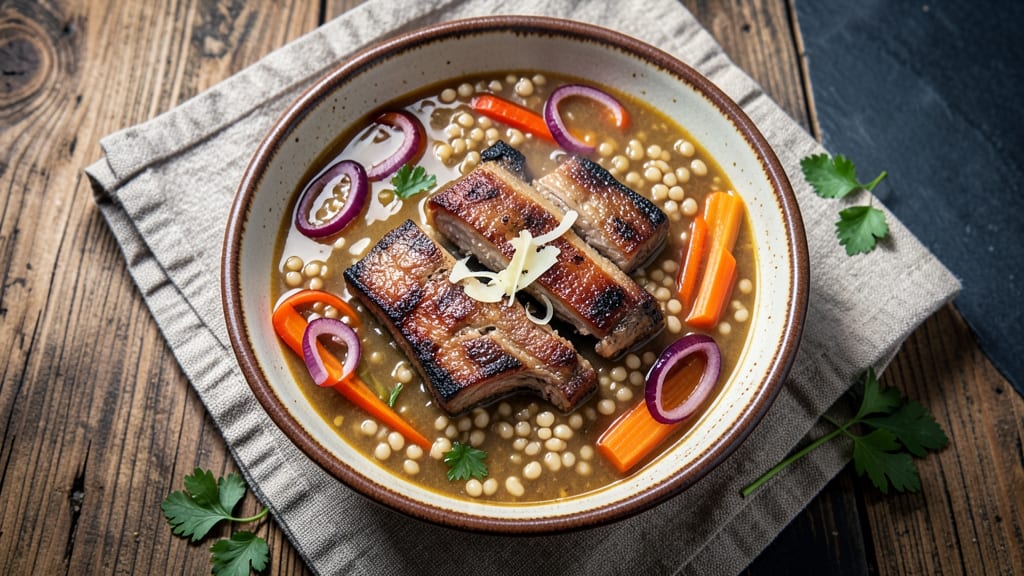 Beef Short Ribs and Barley Soup Recipe: Deep Umami Broth Meets Tender Meat
