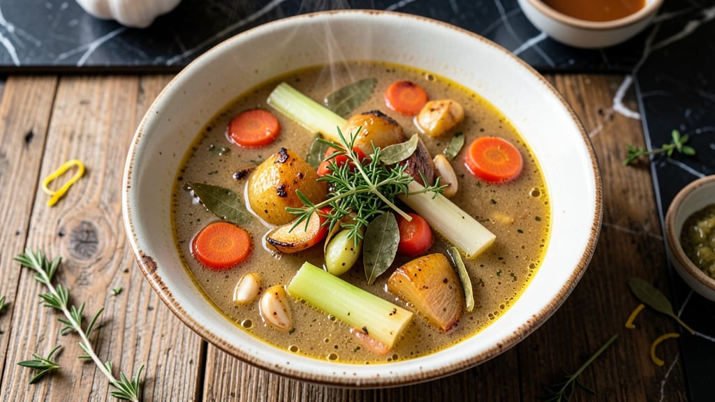 Au Bon Pain Vegetable Soup Recipe: Herb-Infused Depth With Crispy Celery Crown Topping