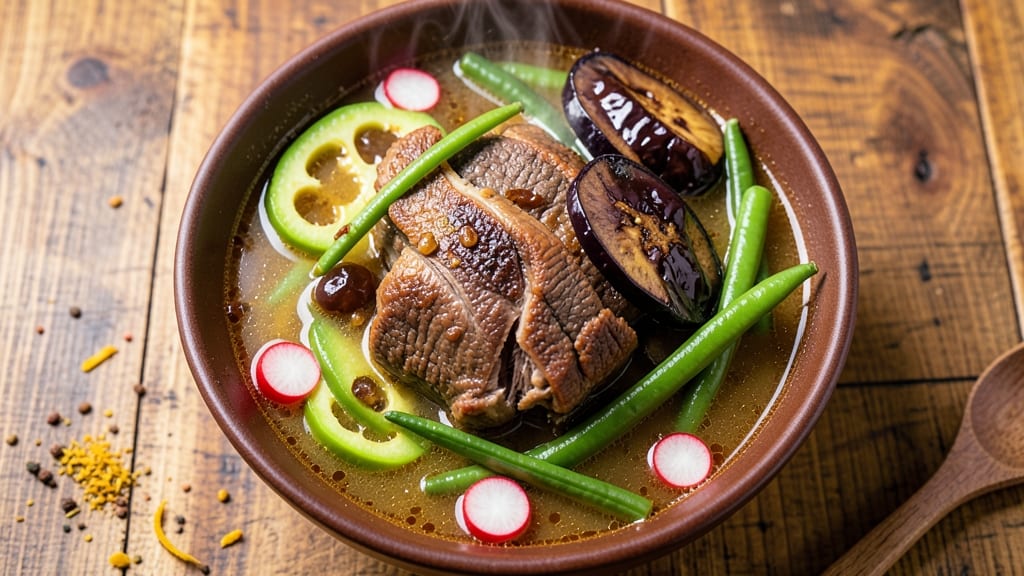 Beef Sinigang Soup Recipe: Sour Tamarind Broth with Melting Beef Bites