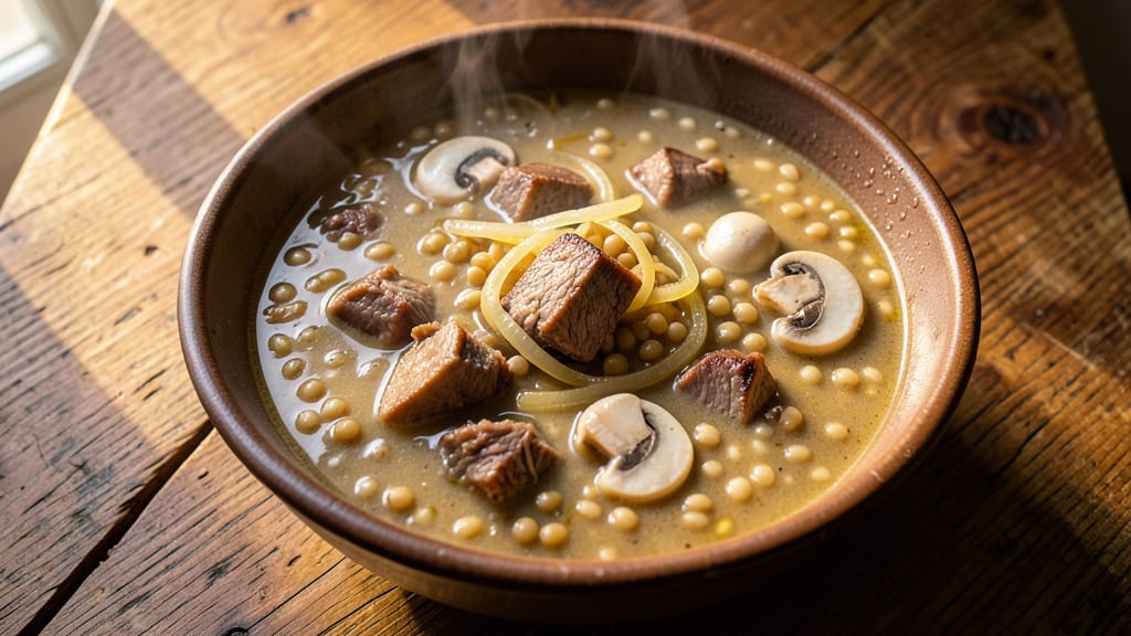 Beef Mushroom Barley Slow Cooker Soup Recipe: Hearty Umami Depth in One Pot