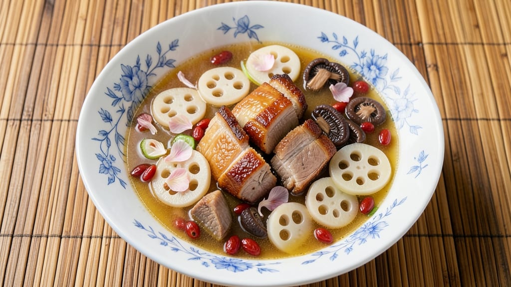 Ba Wang Hua Soup Recipe: Fragrant Lotus Root and Pork Simmered in Spiced Broth