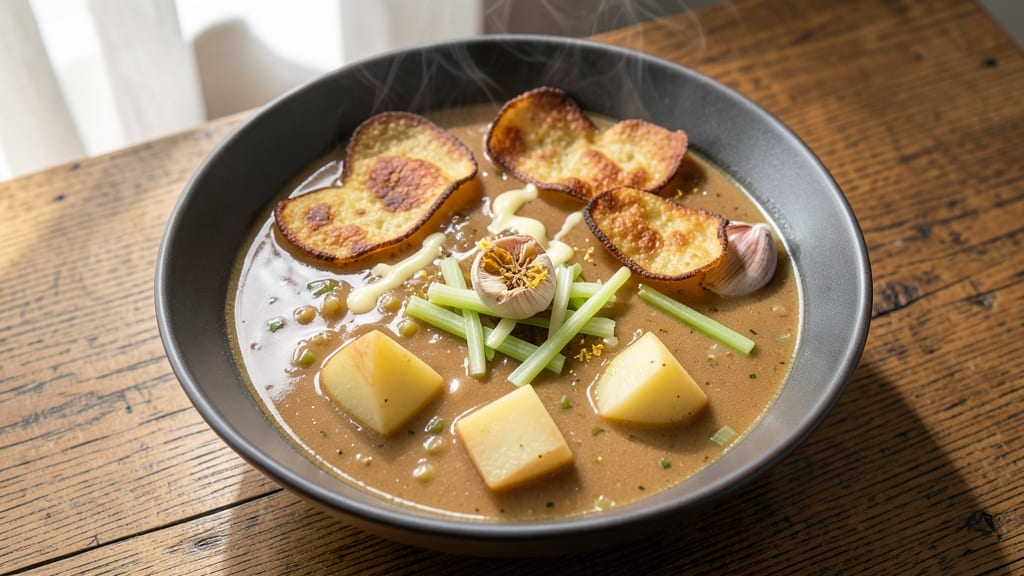 Baked Potato Soup Recipe Stove Top: One-Pot Creaminess With Crispy Celery Crowns