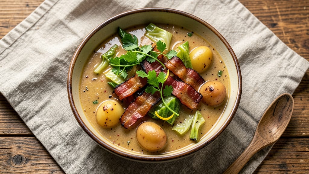 Bacon Cabbage and Potato Soup Recipe: Smoky Bacon Crunch Meets Creamy Potato Velout