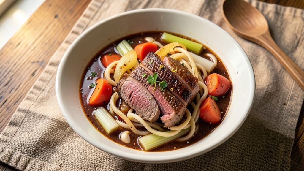 Beef Stew Noodle Soup Recipe: Deep Umami Broth Meets Silky Egg Noodles
