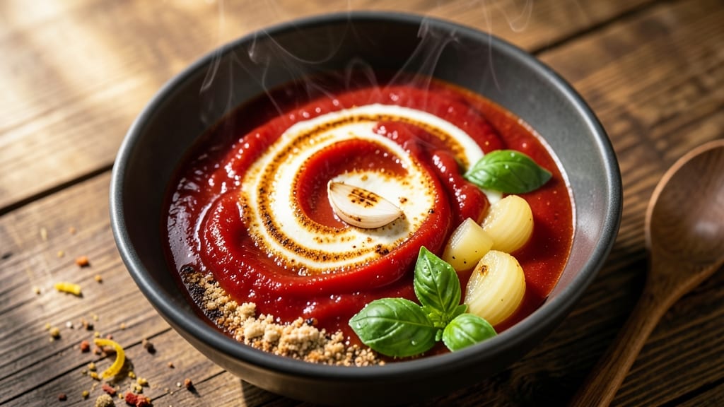Award-Winning Tomato Soup Recipe: Velvet-Smooth With Crispy Celery Crown Topping