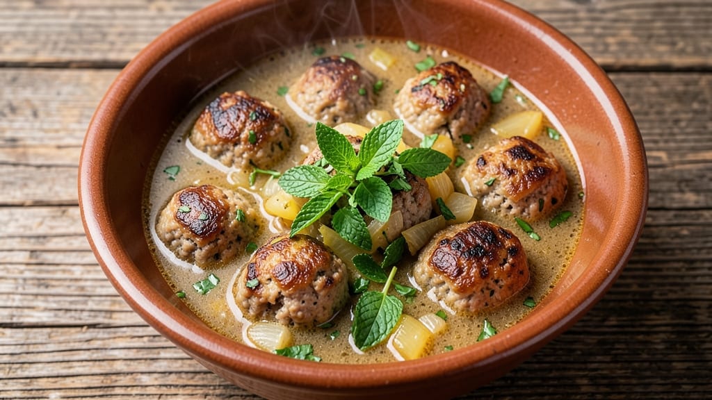 Authentic Albondigas Soup Recipe With Mint: Herbed Meatballs in Bright Tomato-Basil Broth