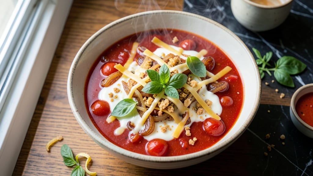 Baker's Crust Tomato Cheese Soup Recipe: Crusty Bread Topping Transforms Every Spoonful