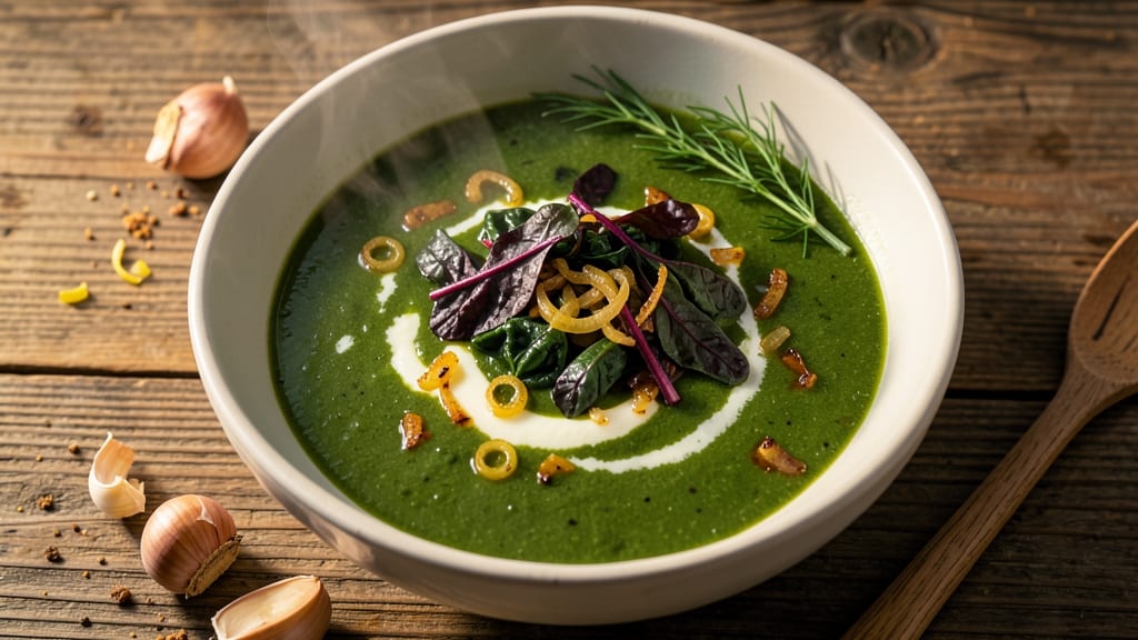 Beets Leaves Soup Recipe: Earthy Greens and Creamy Garlic Delight