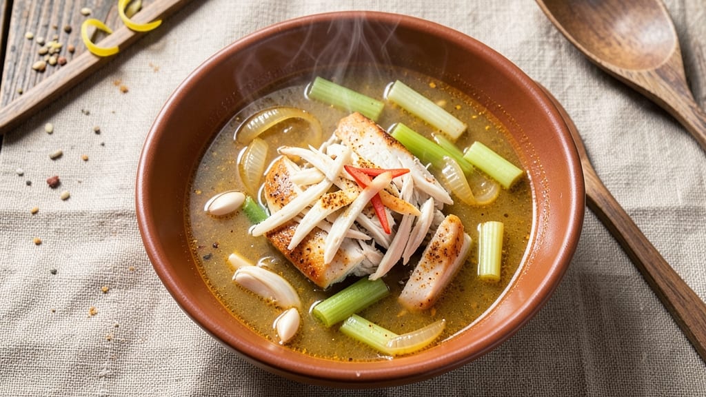 Best Bronchitis Soup Recipe: Soothing Celery Crown Crunch With Garlic-Ginger Heat