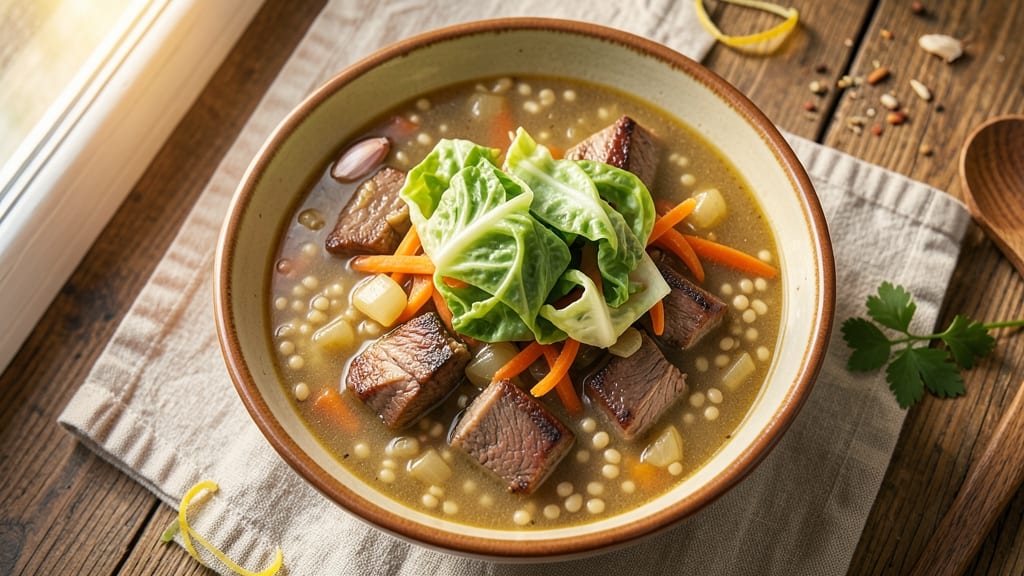 Beef Barley and Cabbage Soup Recipe: Hearty Winter Warmth in One Pot