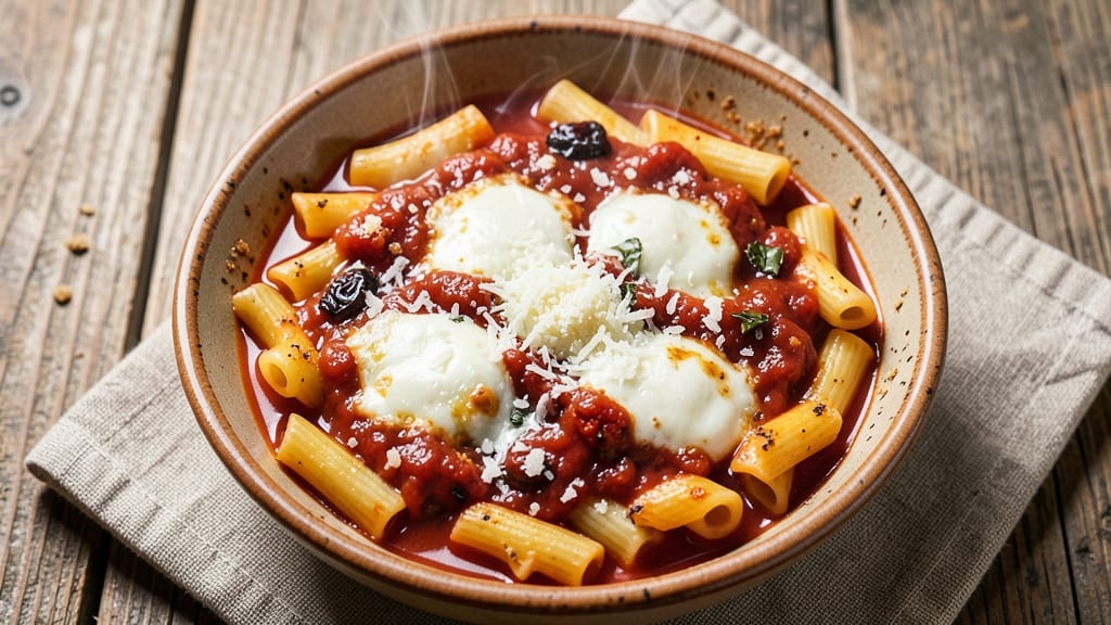 Baked Ziti Soup Recipe: Cheesy Pasta Bites in One-Pot Magic