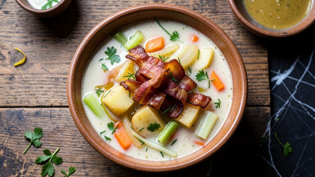 Authentic German Potato Soup Recipe: Smoky Bacon and Caramelized Onion Depth